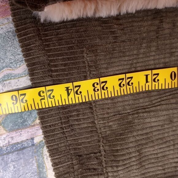 White Crow Womens Jacket Small S Corduroy Long Sleeve Button Up Olive Pockets. - Picture 9 of 12